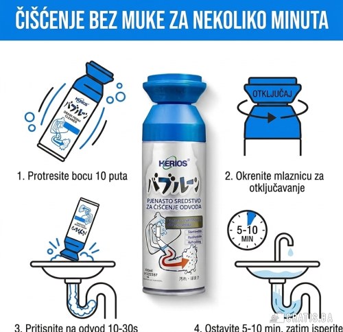Aktivna pjena se širi kroz cijevi i uklanja začepljenja