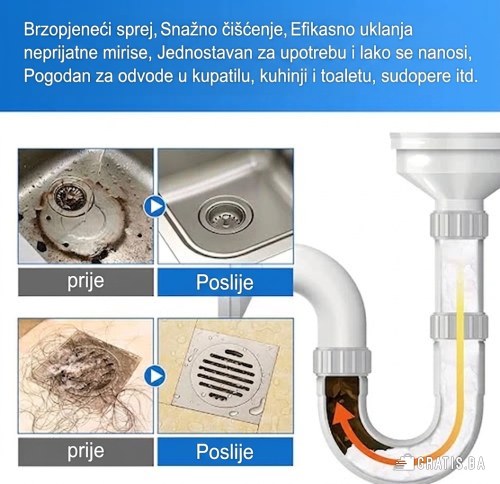 Univerzalna pjena za sudopere, kade, tuš kabine i wc šolje