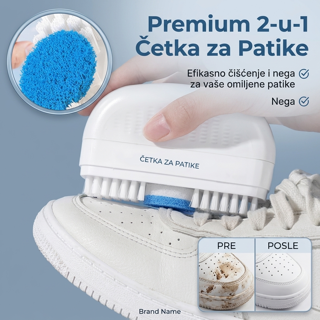 <b>BrightStep</b> – 2-u-1 instant čistač za bijele patike